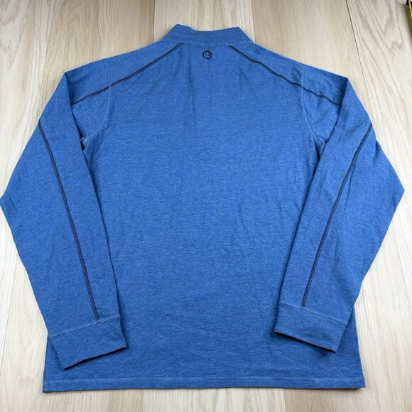 Tasc Bamboo Performance 1/4 Zip Long Sleeve Pullover Men’s Size S Small Blue Sol - Picture 7 of 9